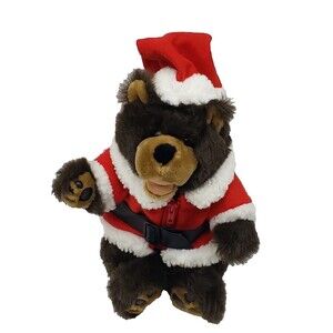 Paradise Collection 16" Christmas Bear in Santa outfit Stuffed Animal plush
